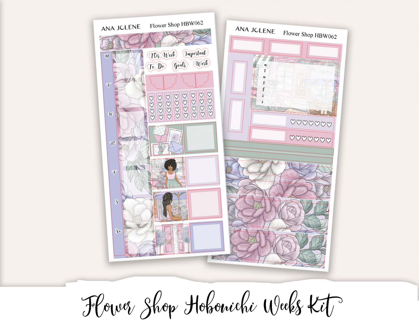 FLOWER SHOP Hobonichi Weeks Planner Sticker Kit