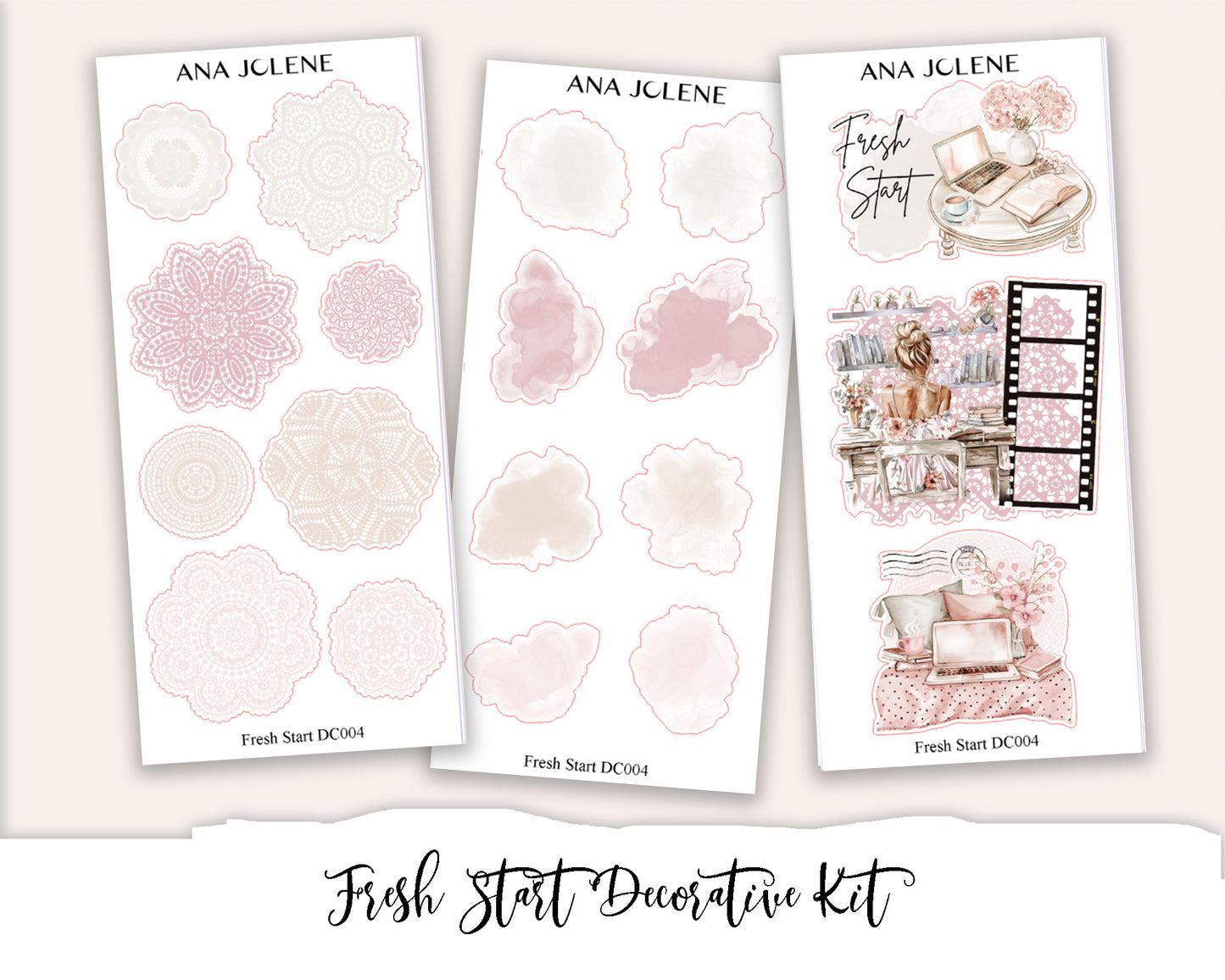 FRESH START Decorative Planner Sticker Kit