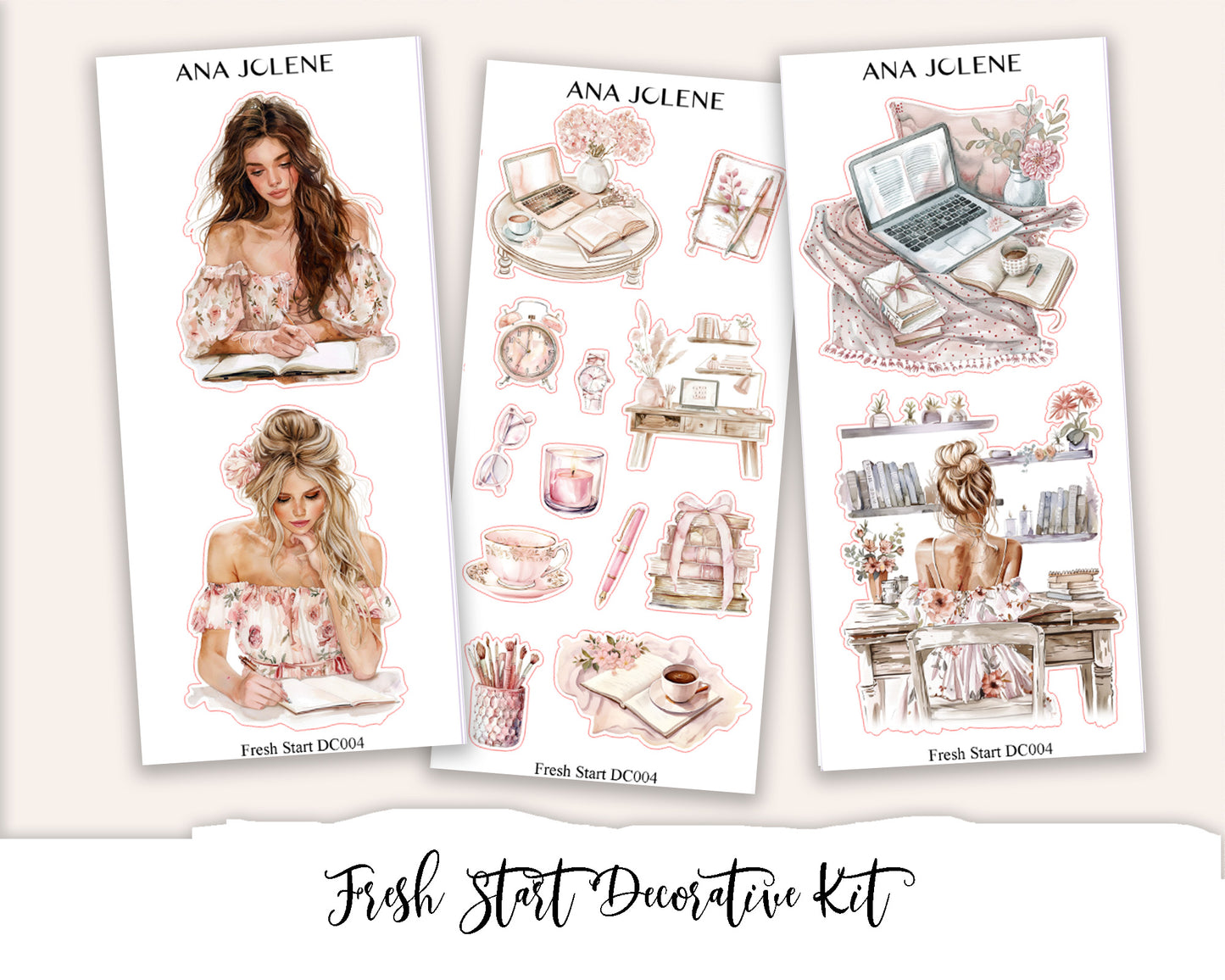 FRESH START Decorative Planner Sticker Kit