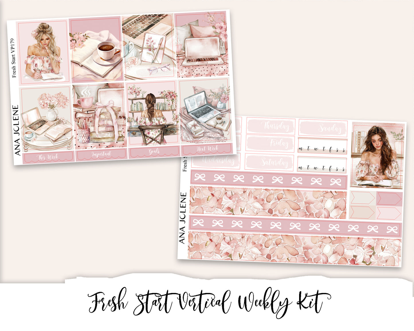 FRESH START Planner Sticker Kit (Vertical Weekly)