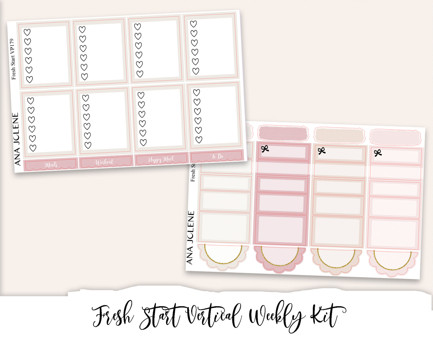 FRESH START Planner Sticker Kit (Vertical Weekly)