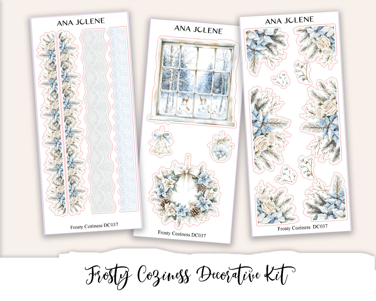 FROSTY COZINESS Decorative Planner Sticker Kit
