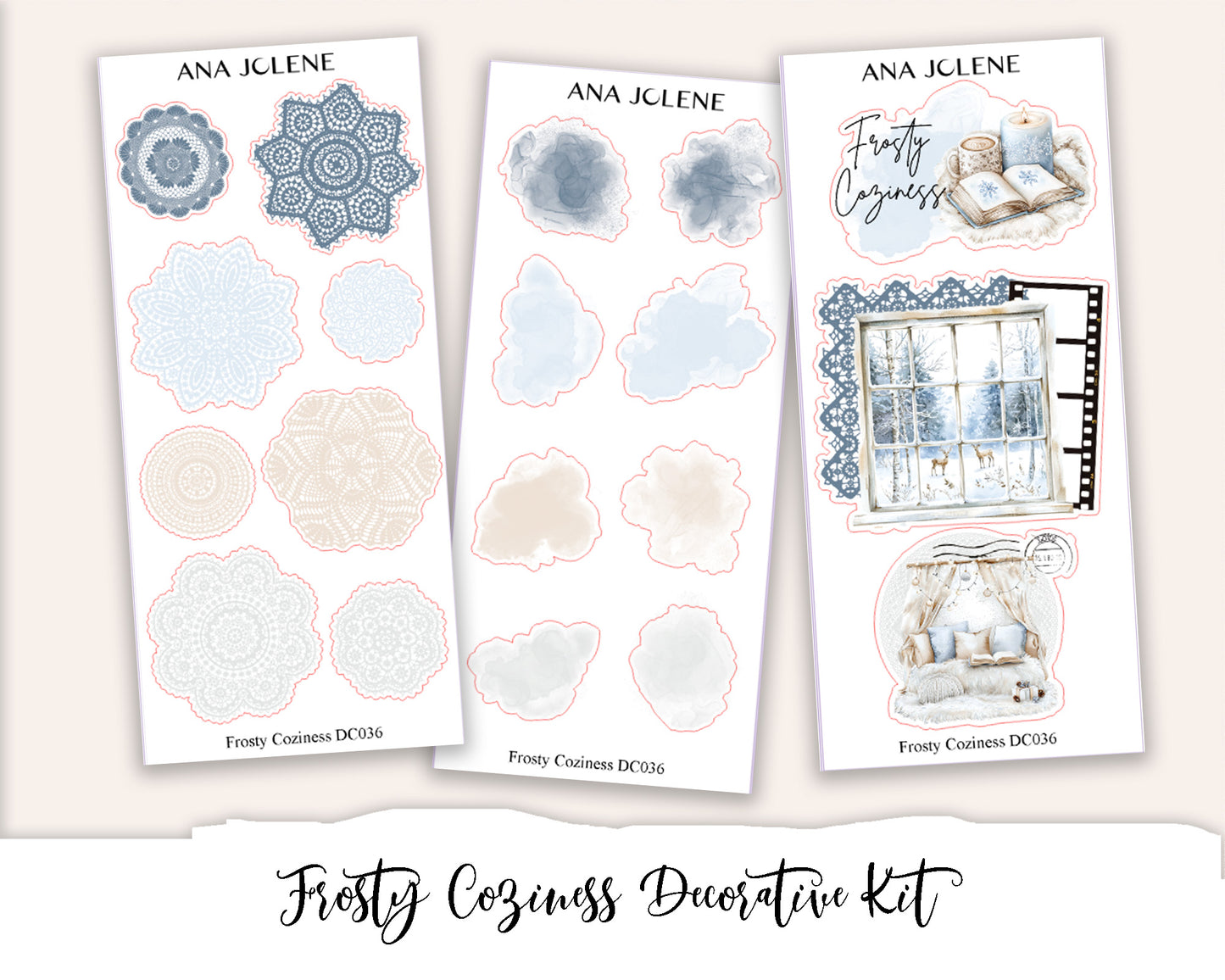 FROSTY COZINESS Decorative Planner Sticker Kit