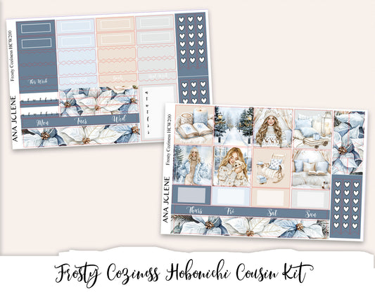 FROSTY COZINESS Hobonichi Cousin Weekly Planner Sticker Kit