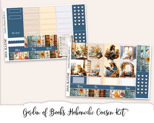 GARDEN OF BOOKS Hobonichi Cousin Weekly Planner Sticker Kit