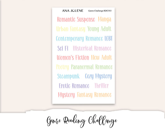 Genre Challenge - A5 Reading Journal