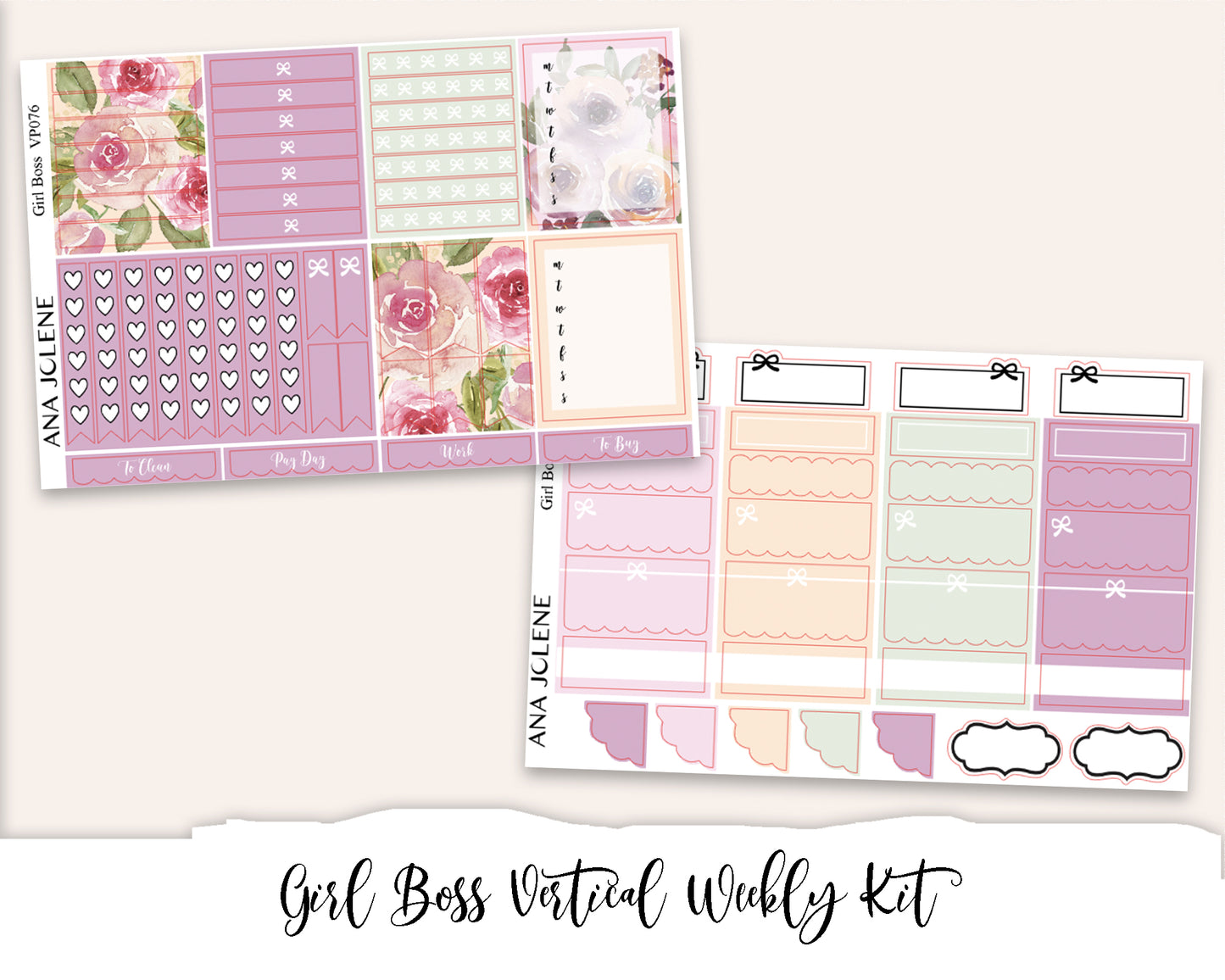 Vertical Weekly Planner Kit Bundle 2