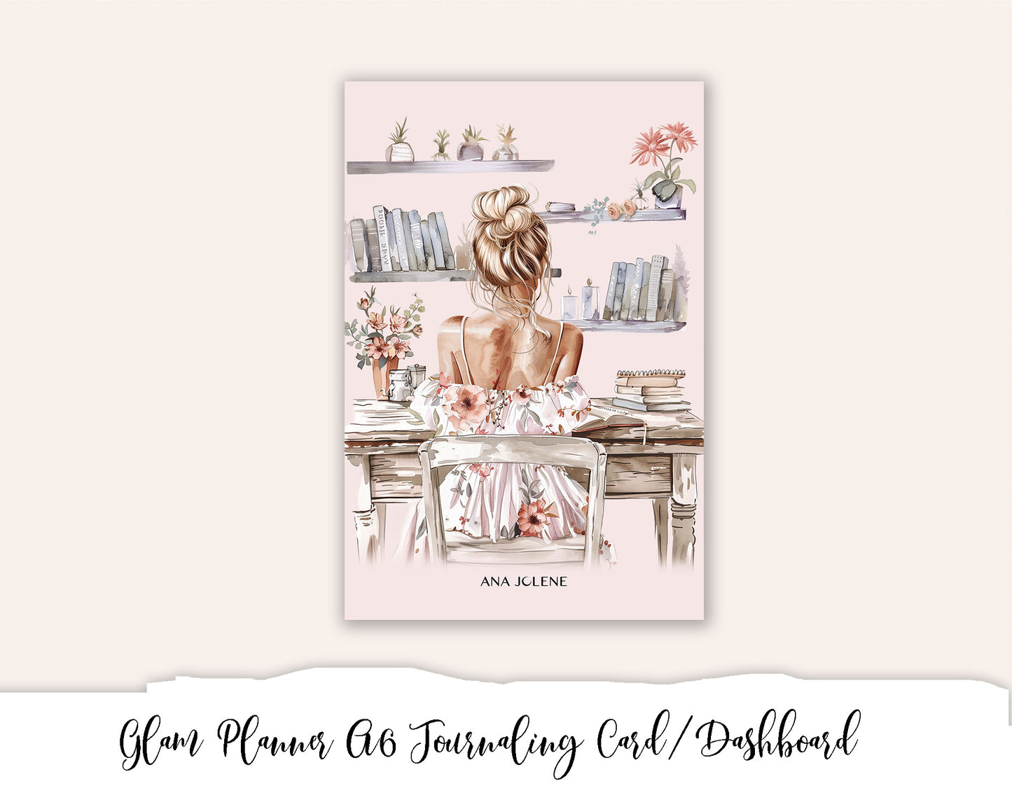 Glam Planner A6 Journaling Card/Dashboard