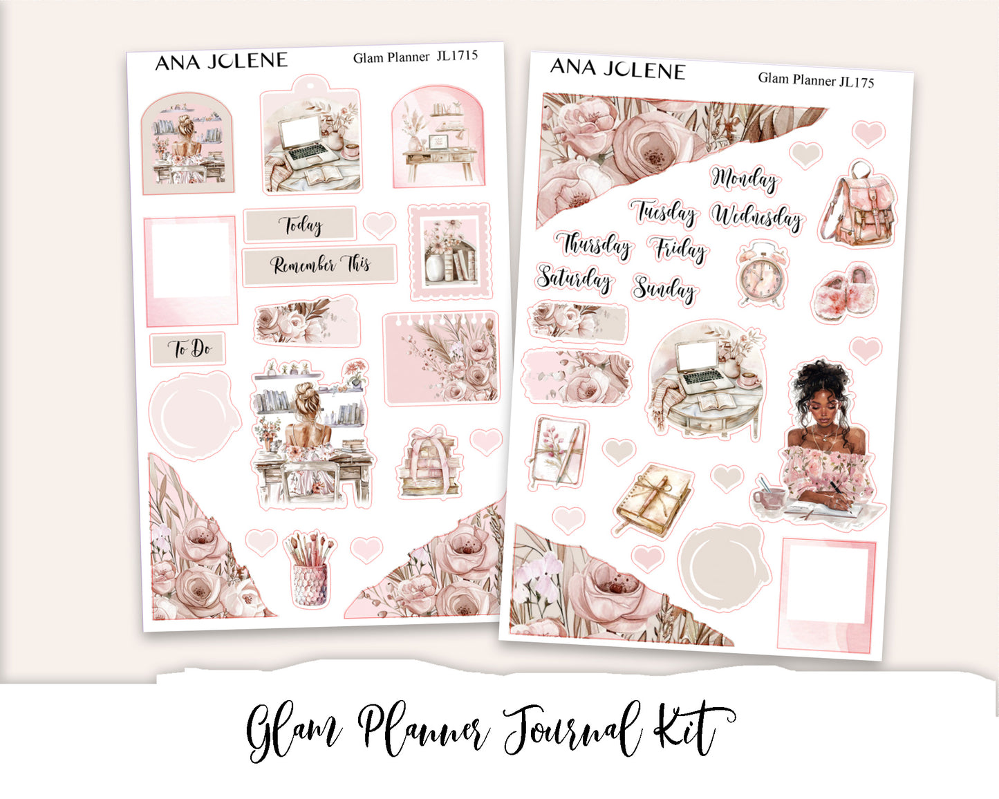 GLAM PLANNER Mini Journal Sticker Kit