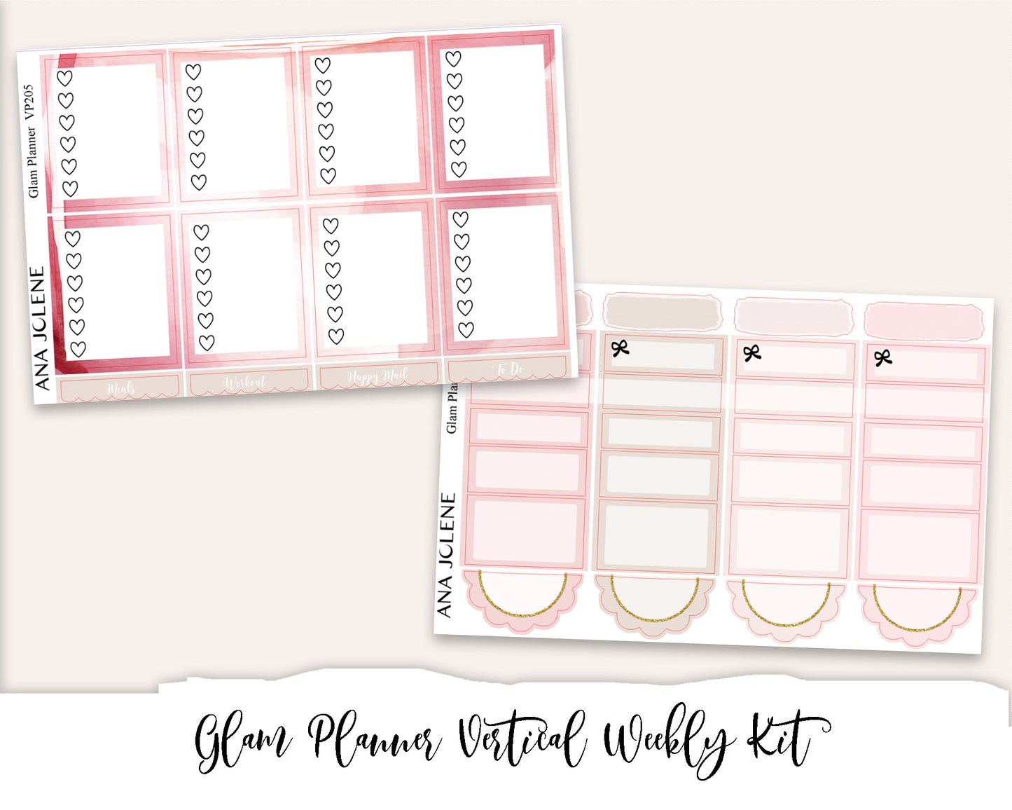 GLAM PLANNER Planner Sticker Kit (Vertical Weekly)