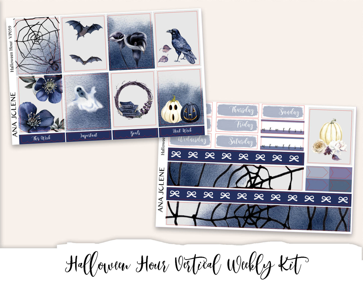 HALLOWEEN HOUR Planner Sticker Kit (Vertical Weekly)