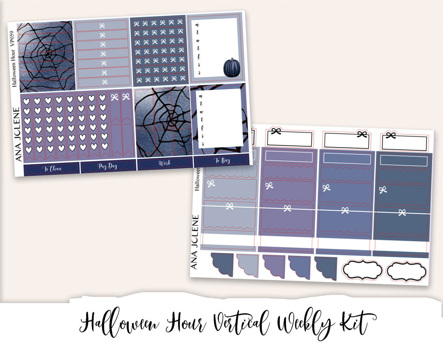 HALLOWEEN HOUR Planner Sticker Kit (Vertical Weekly)
