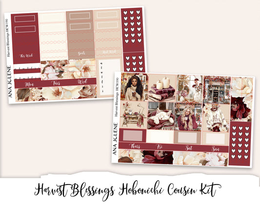 HARVEST BLESSINGS Hobonichi Cousin Weekly Planner Sticker Kit