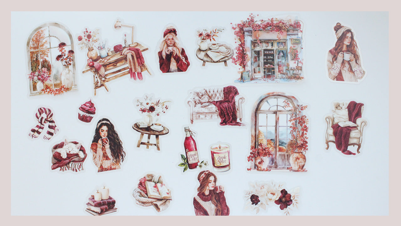 Fall Fashion Girl Diecut Sticker Pack