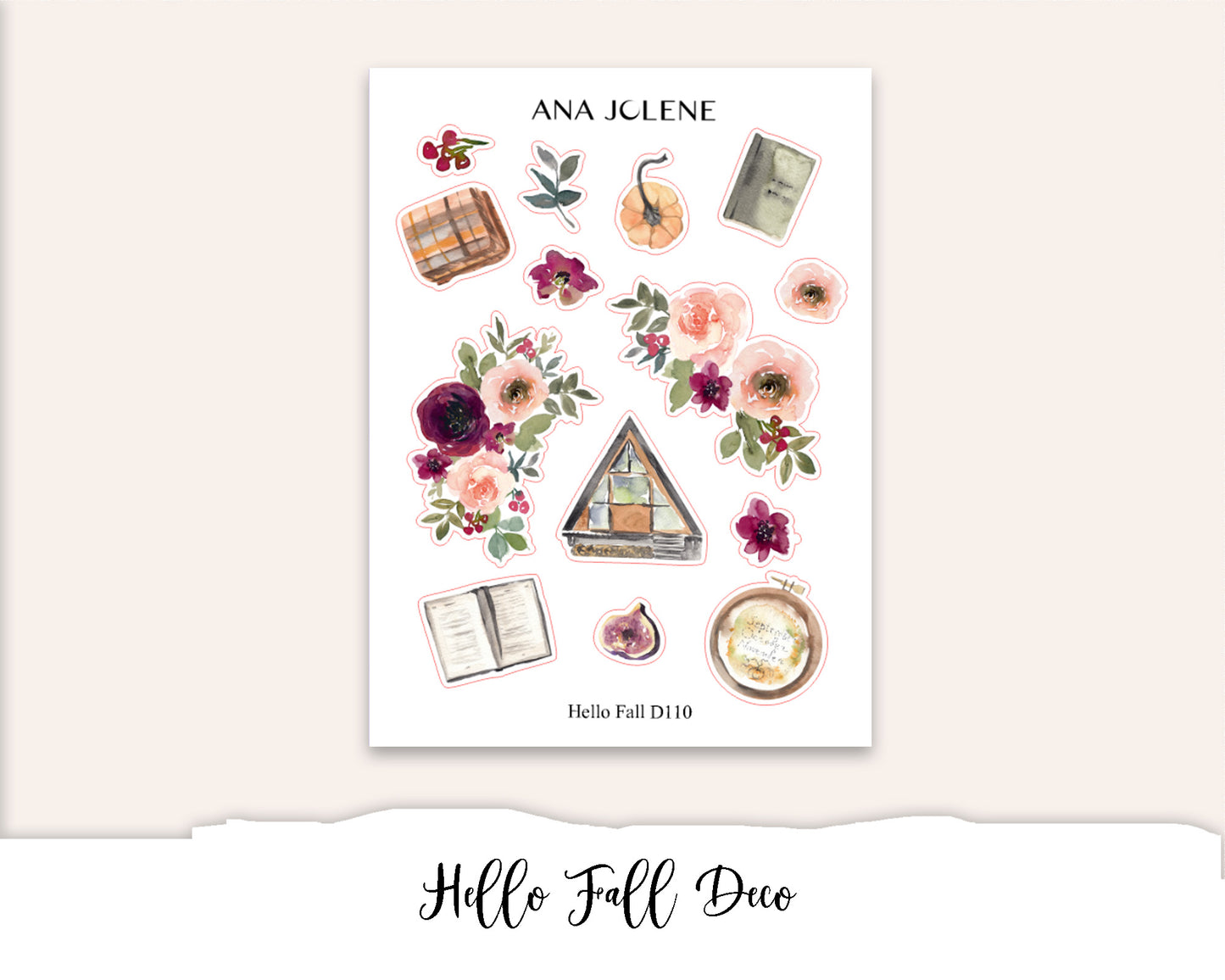 HELLO FALL Planner Sticker Kit (Vertical Weekly)