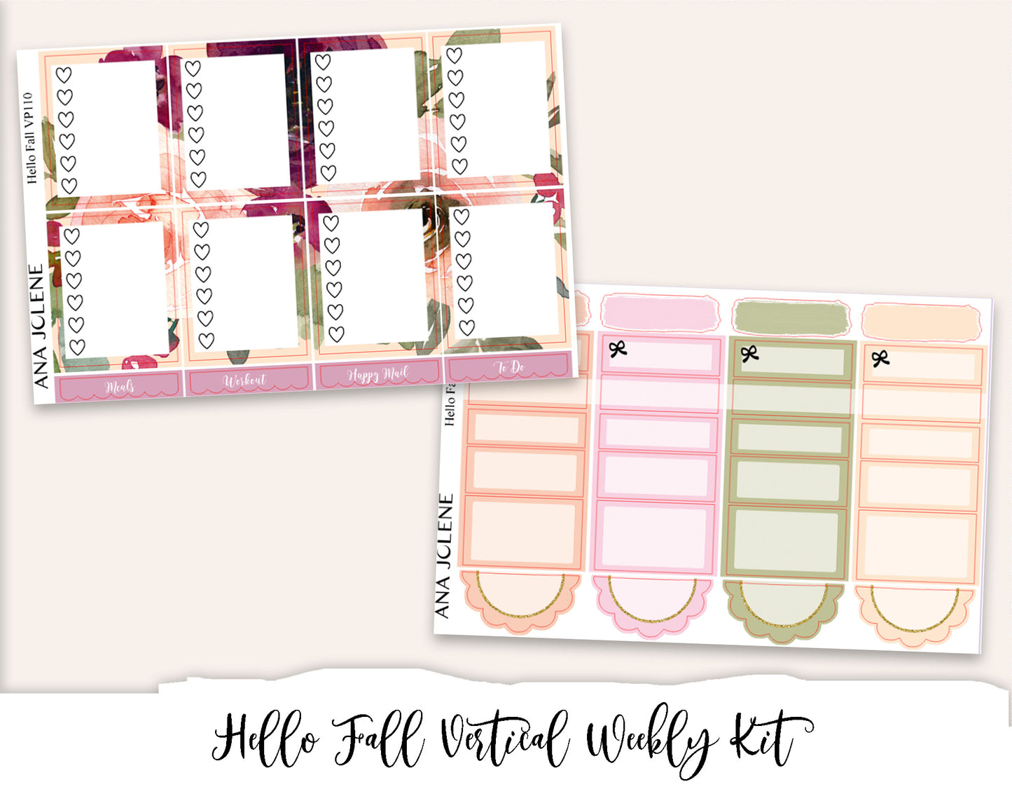 HELLO FALL Planner Sticker Kit (Vertical Weekly)