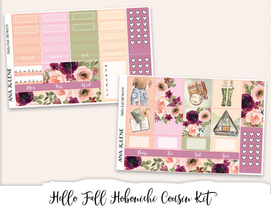 HELLO FALL Hobonichi Cousin Weekly Planner Sticker Kit