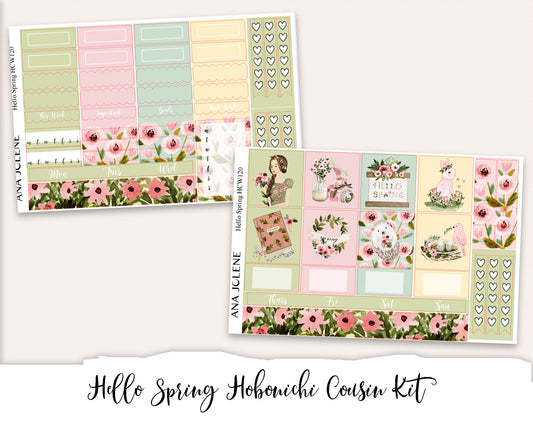 HELLO SPRING Hobonichi Cousin Weekly Planner Sticker Kit