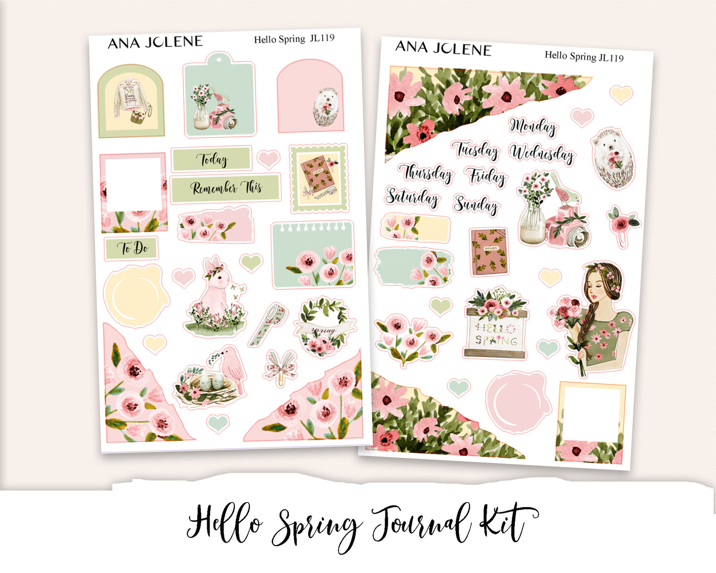 HELLO SPRING Mini Journal Sticker Kit