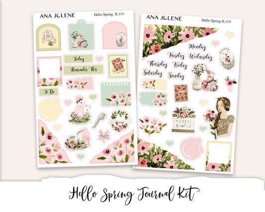 HELLO SPRING Mini Journal Sticker Kit