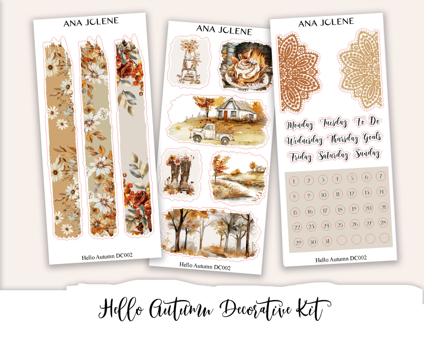 HELLO AUTUMN Decorative Planner Sticker Kit