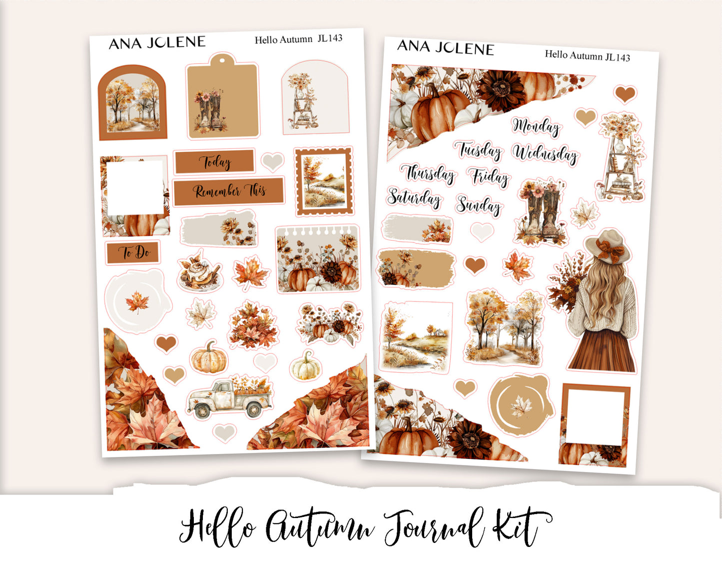HELLO AUTUMN Mini Journal Sticker Kit