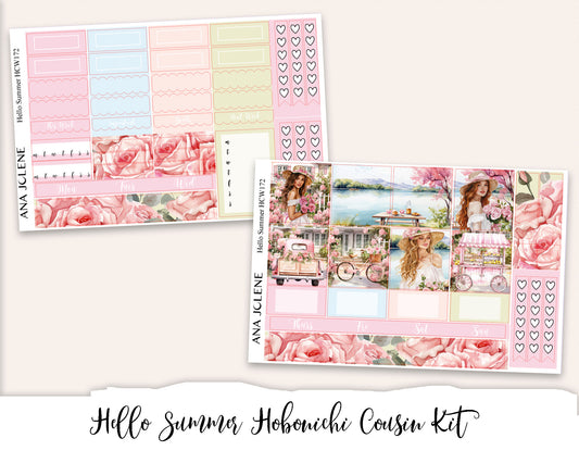 HELLO SUMMER   Hobonichi Cousin Weekly Planner Sticker Kit