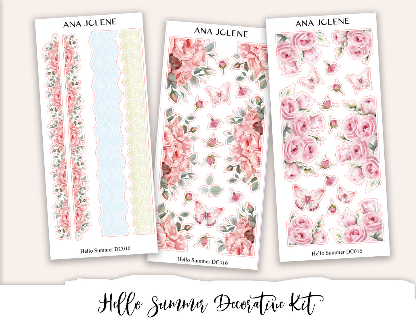 HELLO SUMMER Decorative Planner Sticker Kit