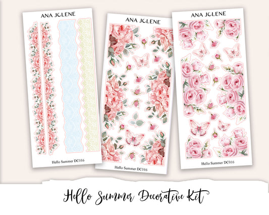 HELLO SUMMER Decorative Planner Sticker Kit