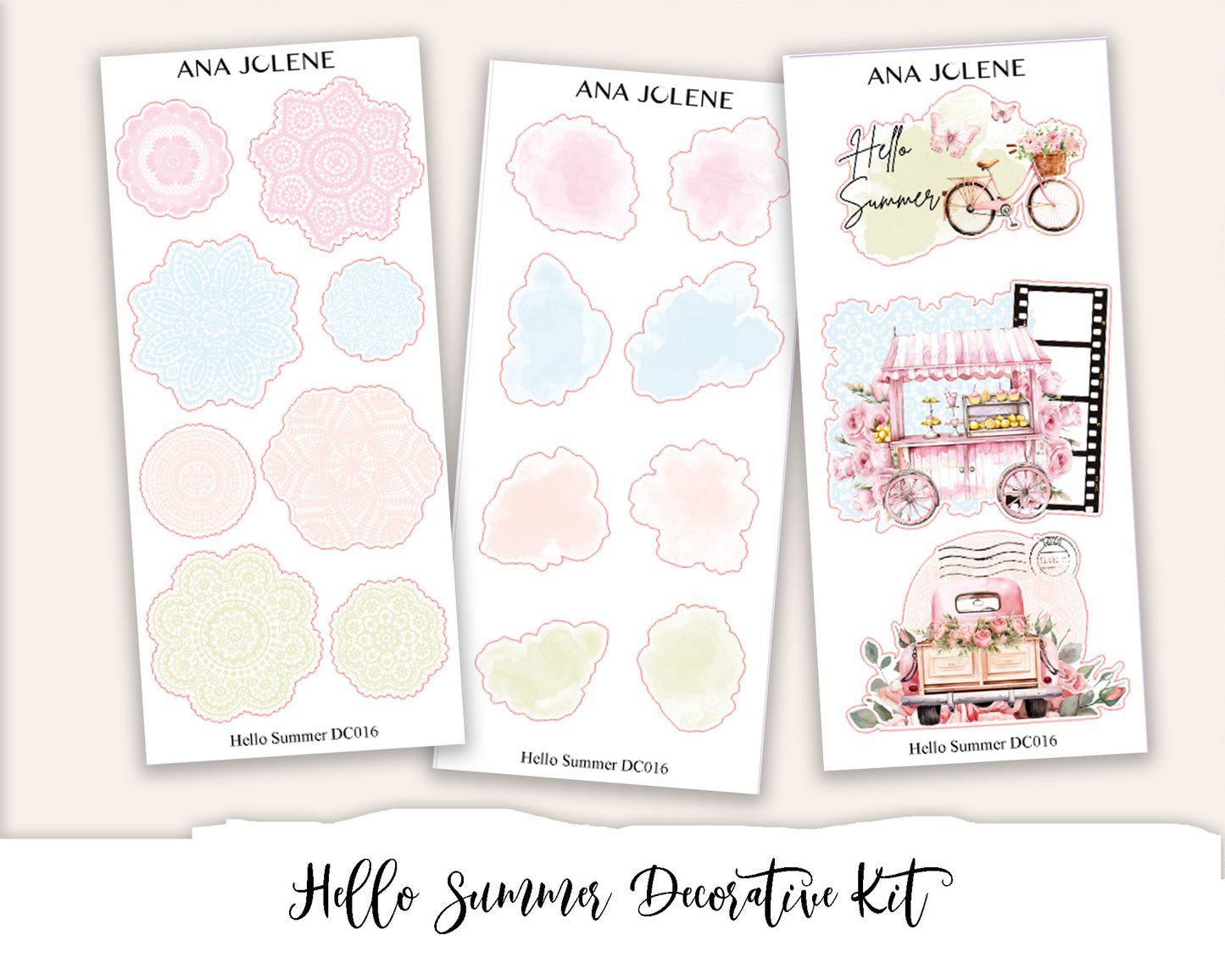 HELLO SUMMER Decorative Planner Sticker Kit