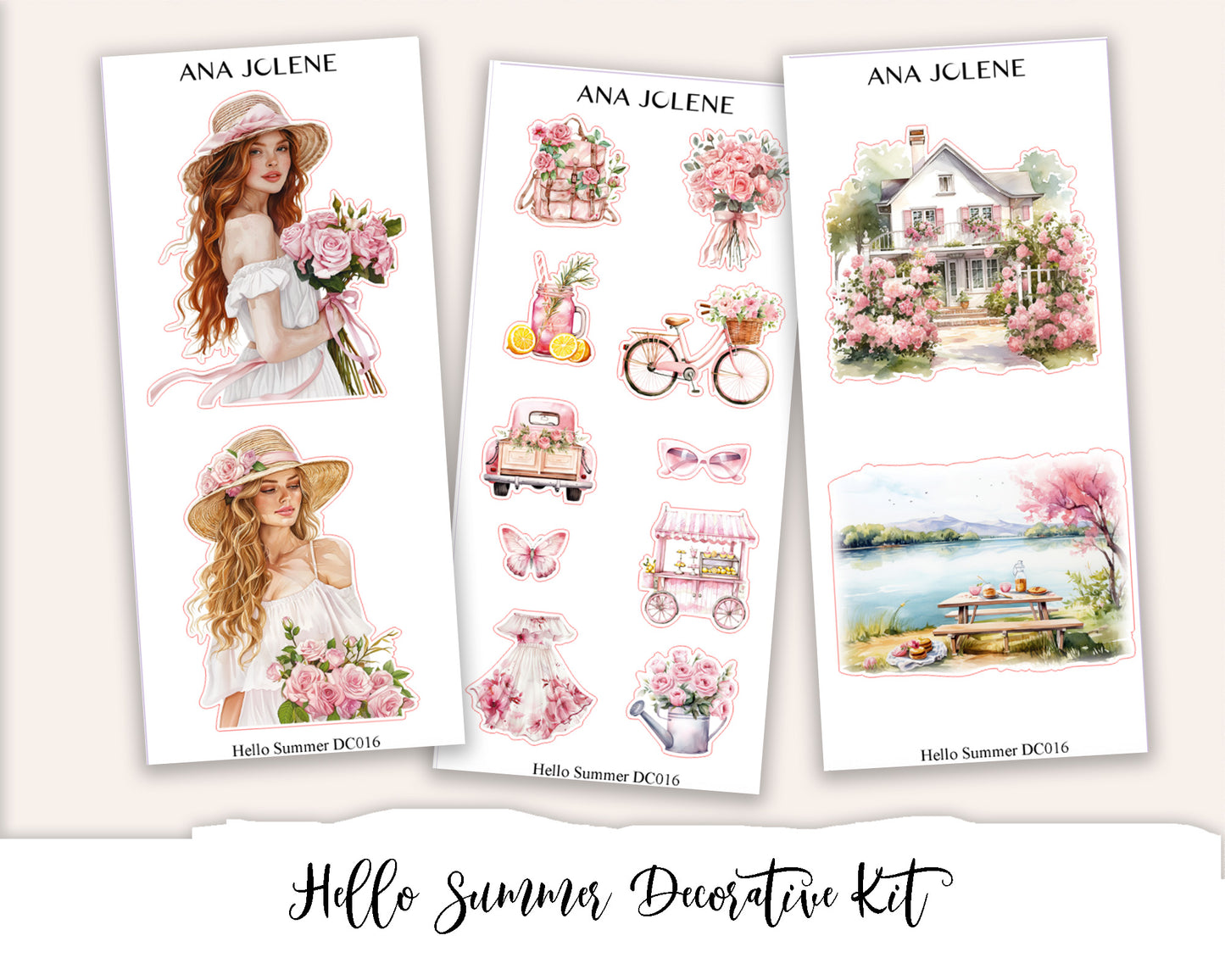 HELLO SUMMER Decorative Planner Sticker Kit