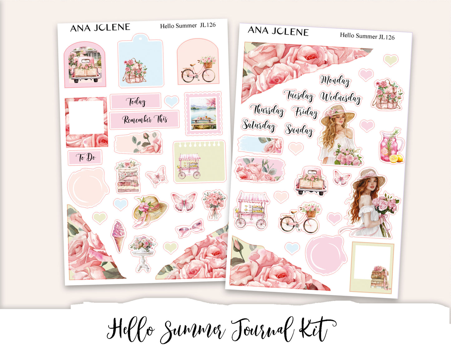 HELLO SUMMER Mini Journal Sticker Kit