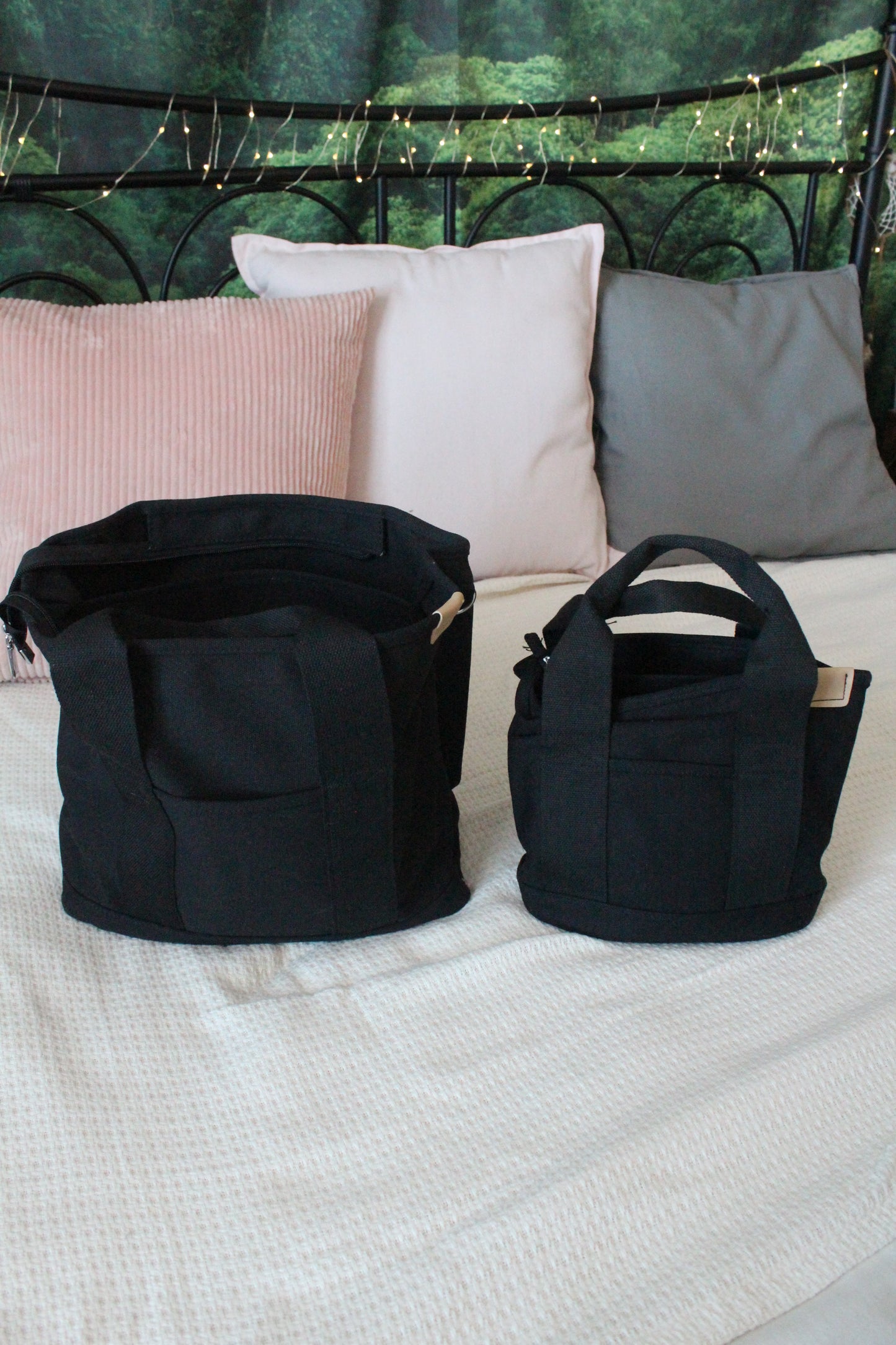 Black Canvas Journaling/Planner Tote Bag