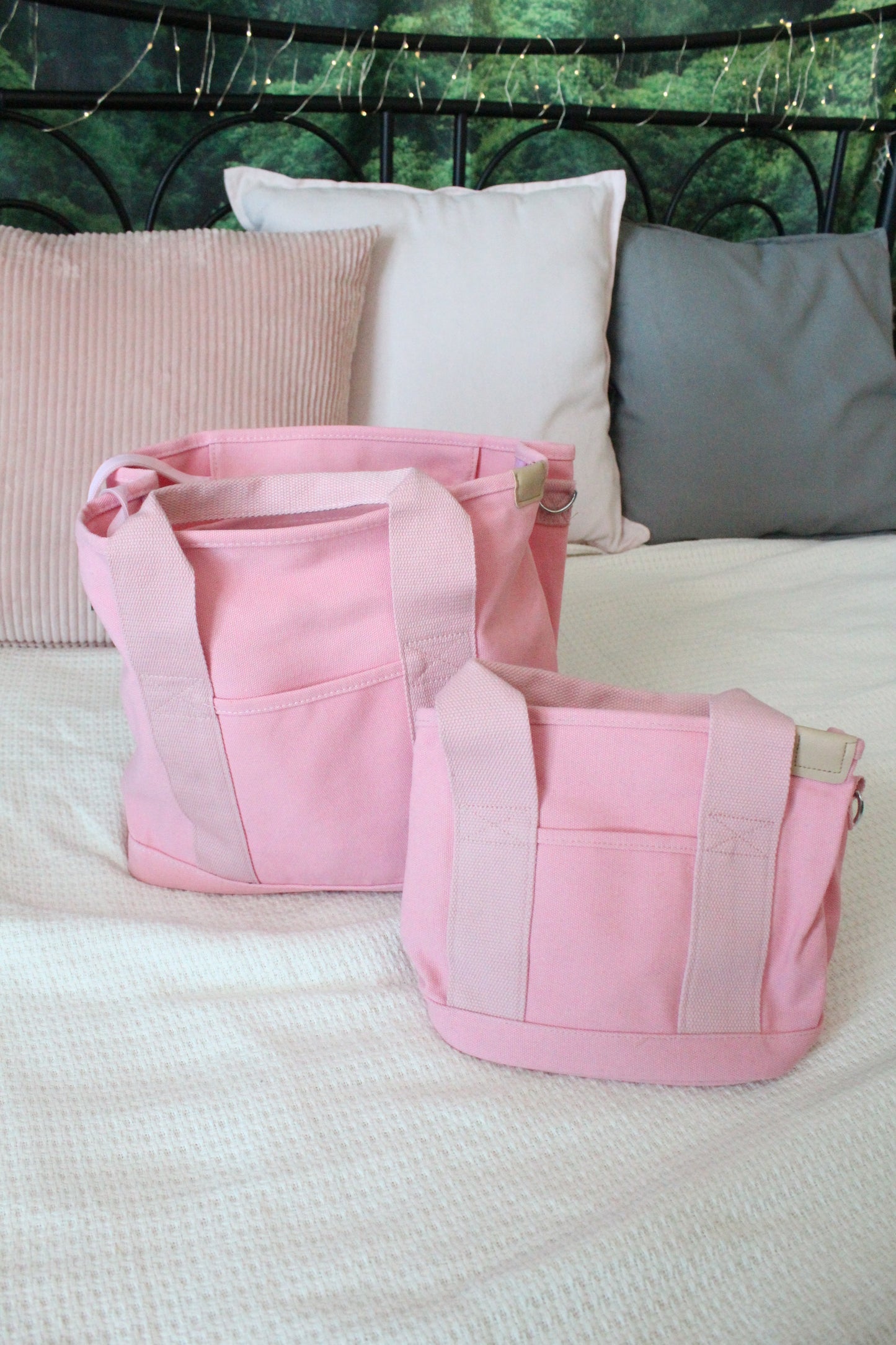 Pink Canvas Journaling/Planner Tote Bag
