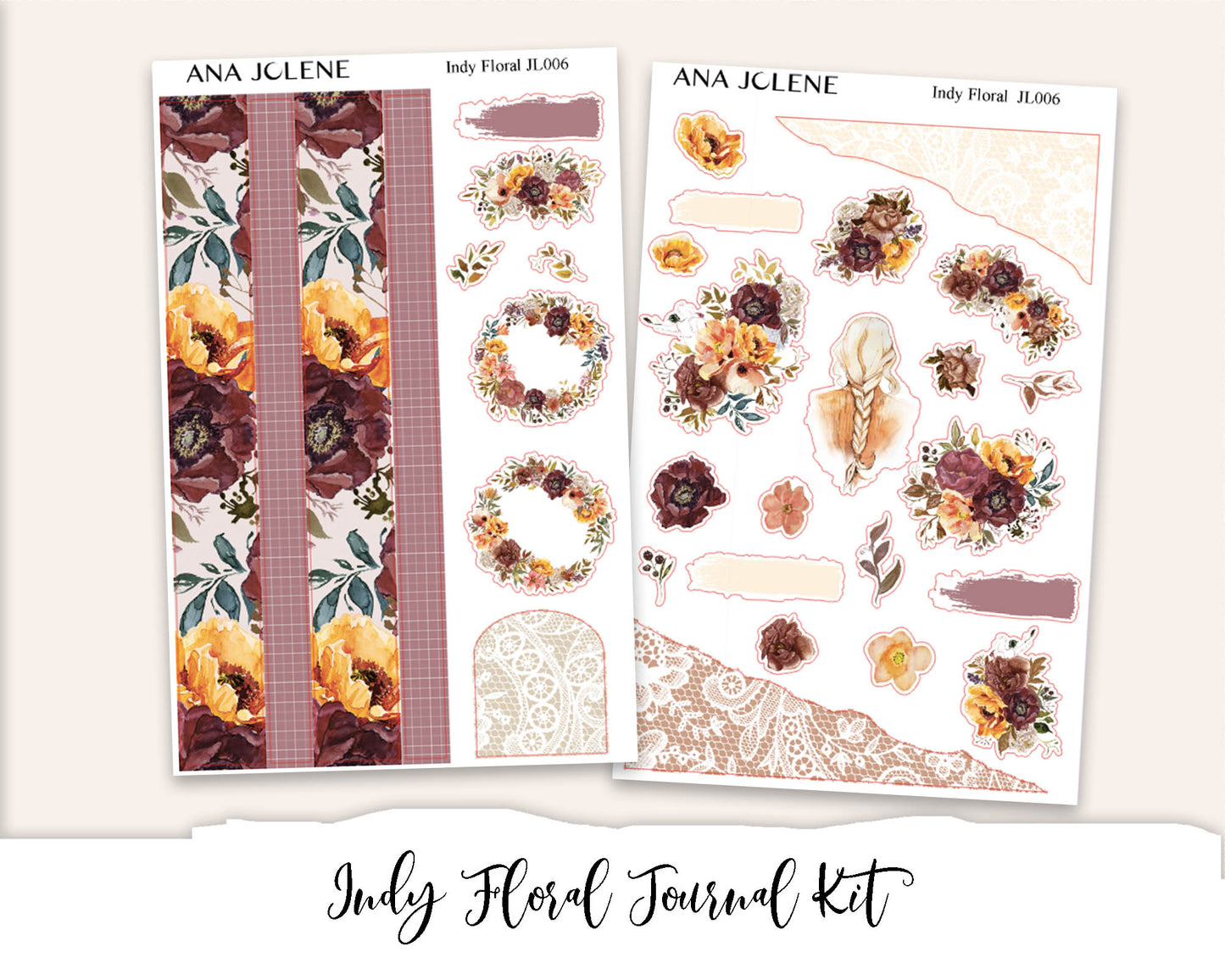 INDY FLORAL Bullet Journaling Sticker Kit