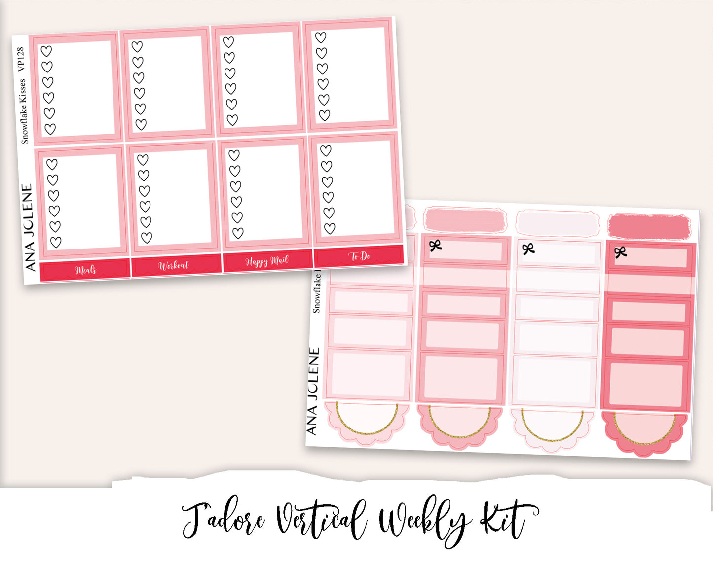 J'ADORE Planner Sticker Kit (Vertical Weekly)