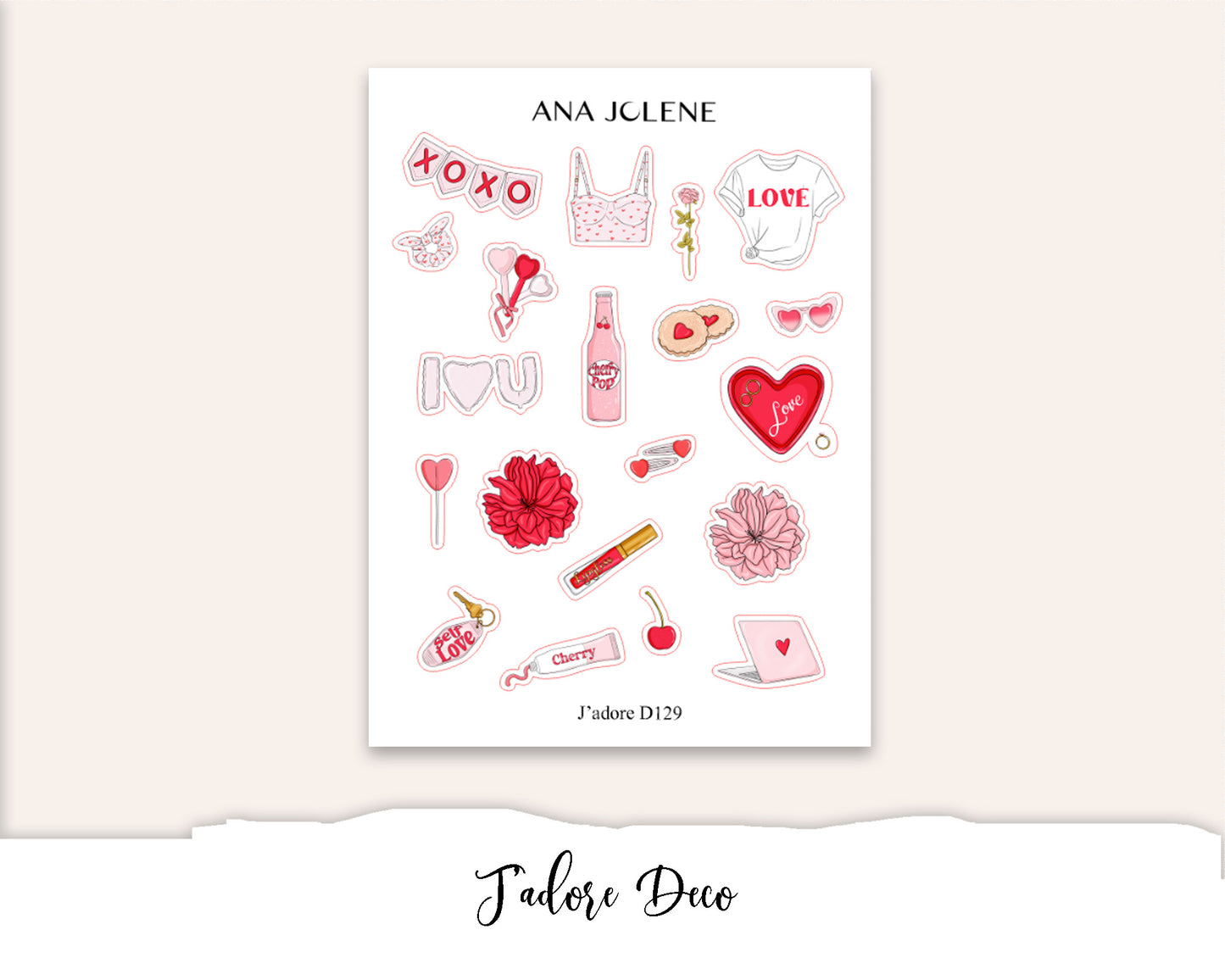 J'ADORE Planner Sticker Kit (Vertical Weekly)