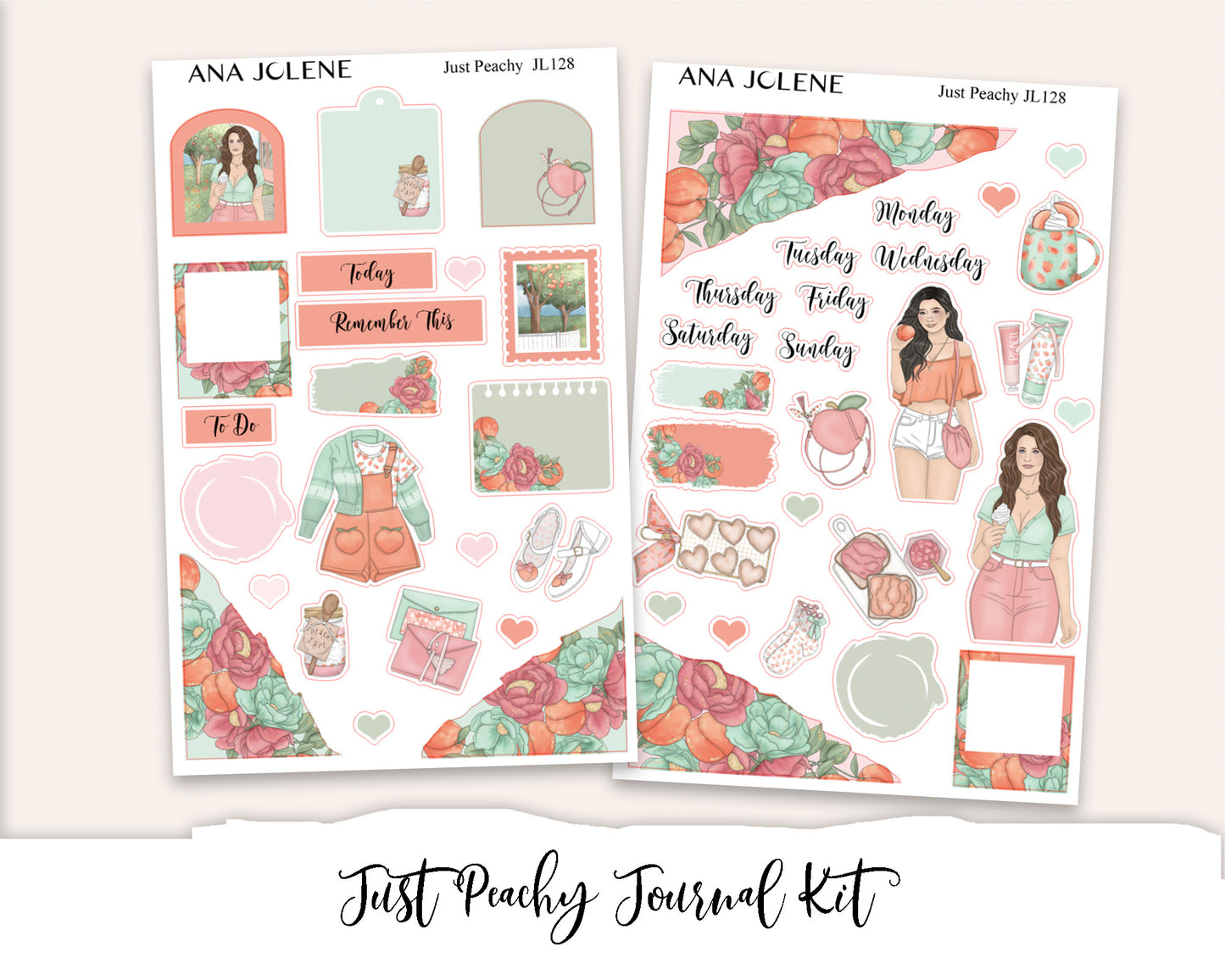 JUST PEACHY Mini Journal Sticker Kit