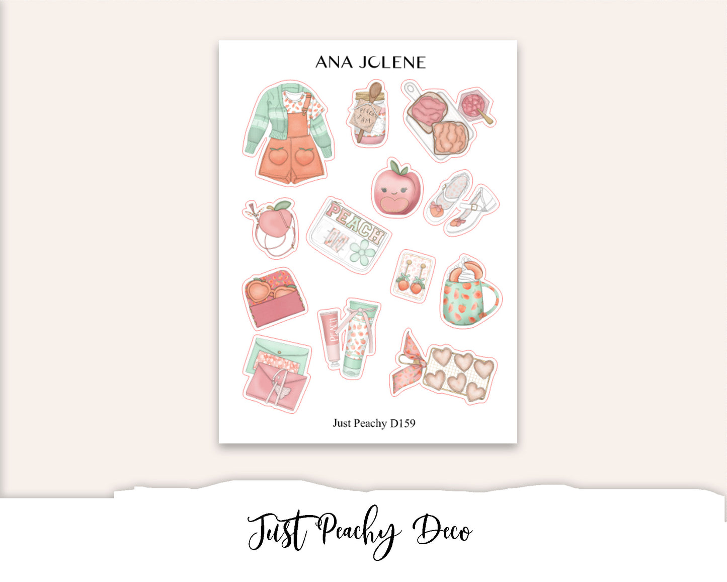 PEACHY Hobonichi Weeks Planner Sticker Kit