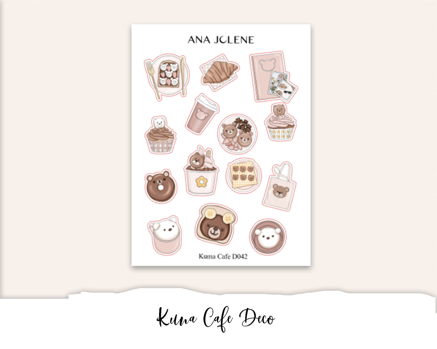 KUMA CAFE Mini Journal Sticker Kit