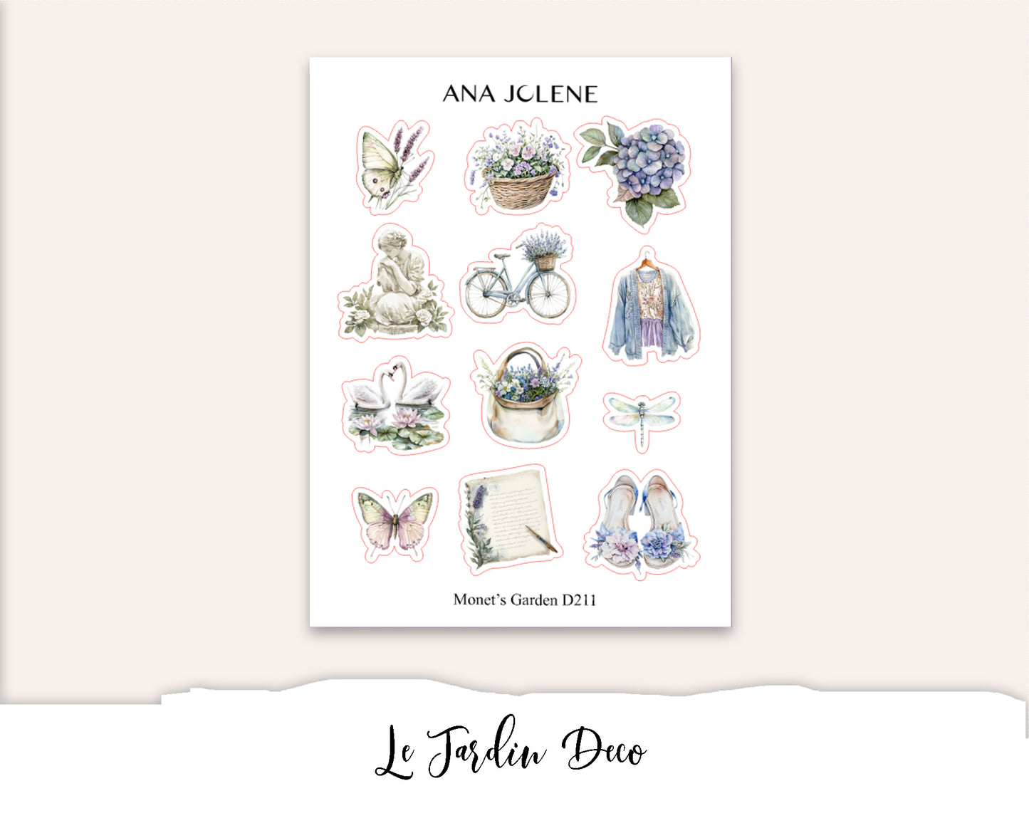 LE JARDIN Decorative Planner Sticker Kit
