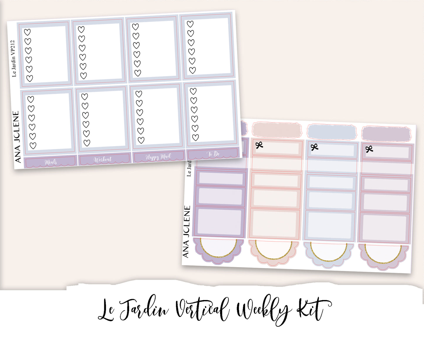 LE JARDIN Planner Sticker Kit (Vertical Weekly)