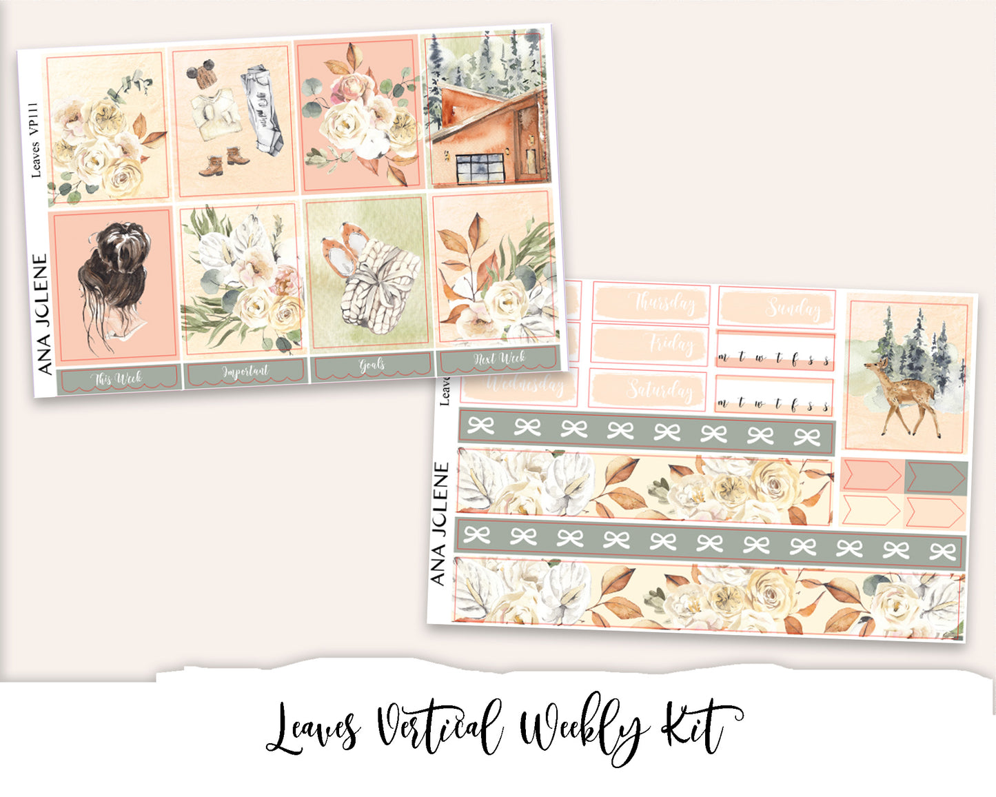 LEAVES Planner Sticker Kit (Vertical Weekly)