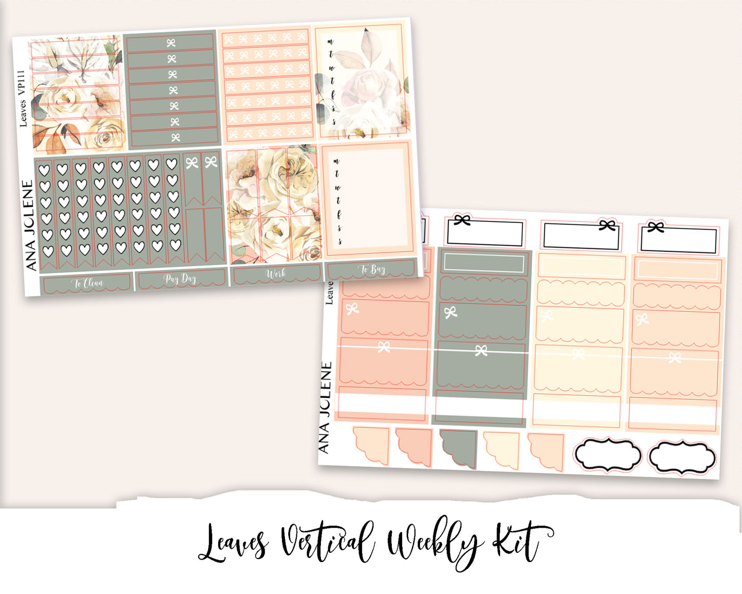 LEAVES Planner Sticker Kit (Vertical Weekly)
