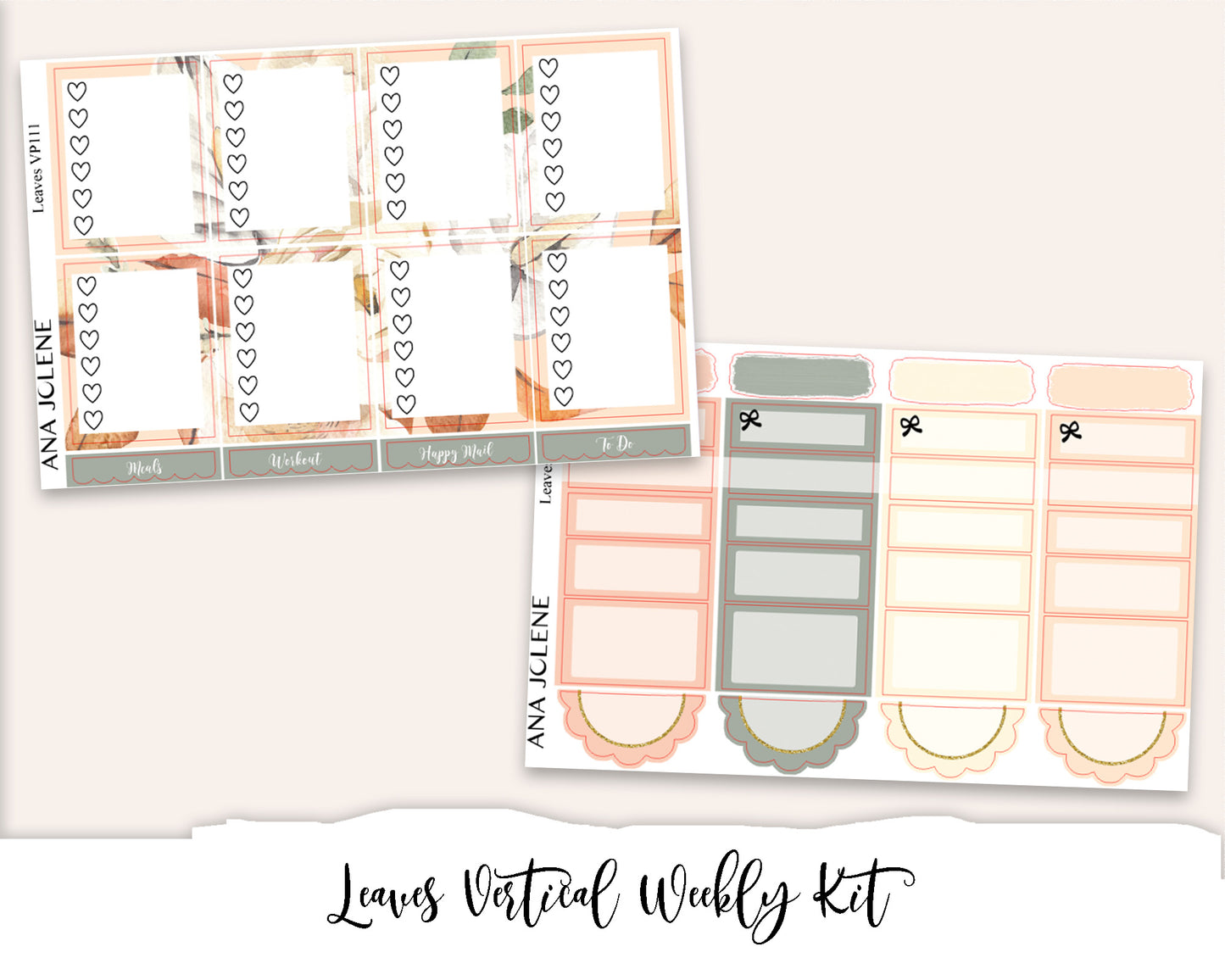 LEAVES Planner Sticker Kit (Vertical Weekly)