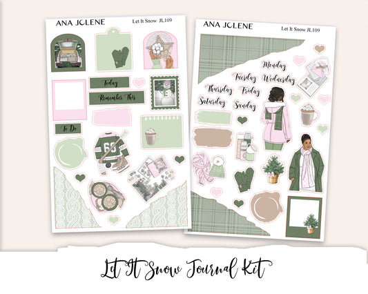 LET IT SNOW Mini Journal Sticker Kit