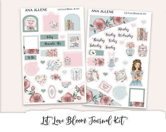 LET LOVE BLOOM Stickers  Mini Journal Sticker Kit
