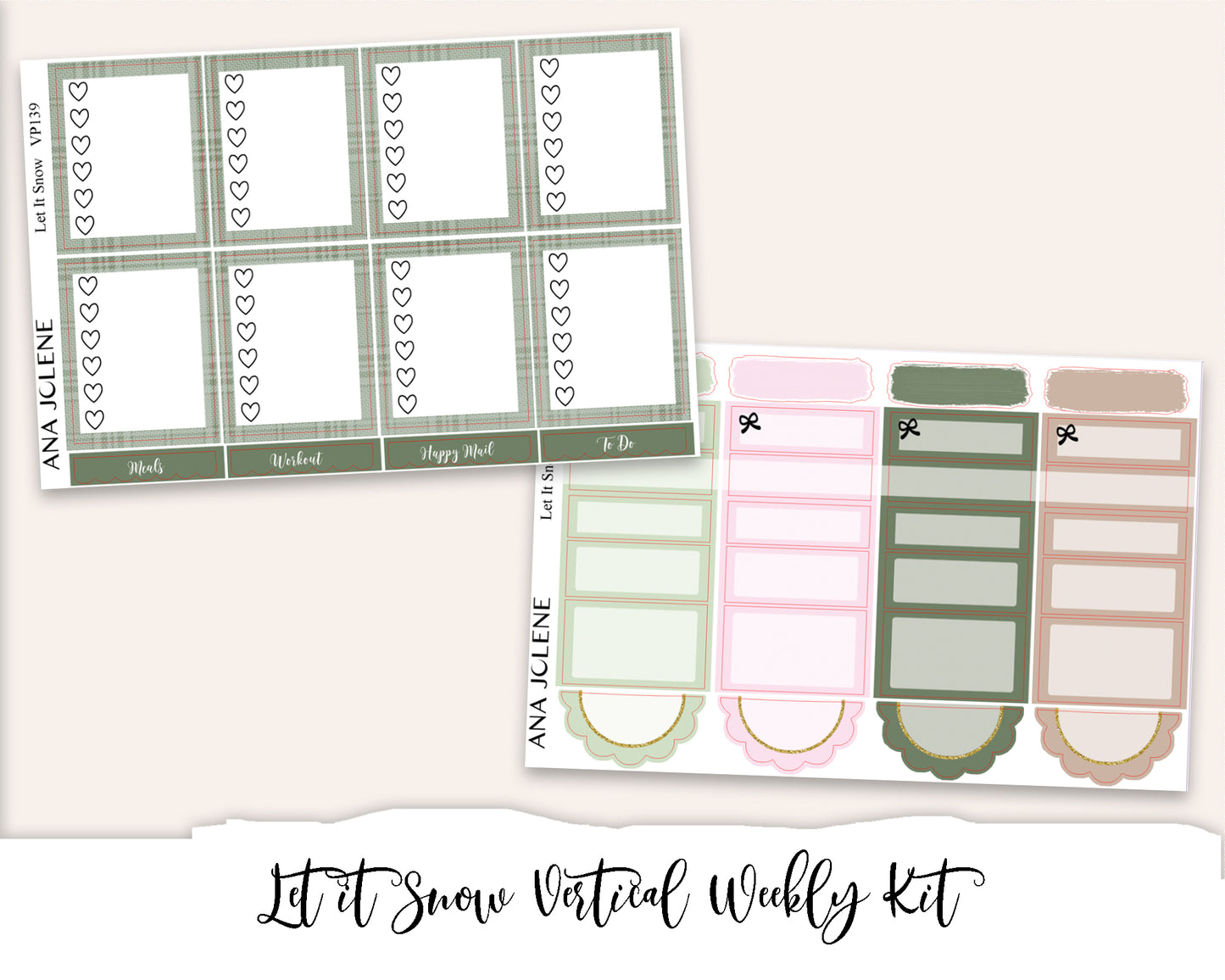 LET IT SNOW Planner Sticker Kit (Vertical Weekly)