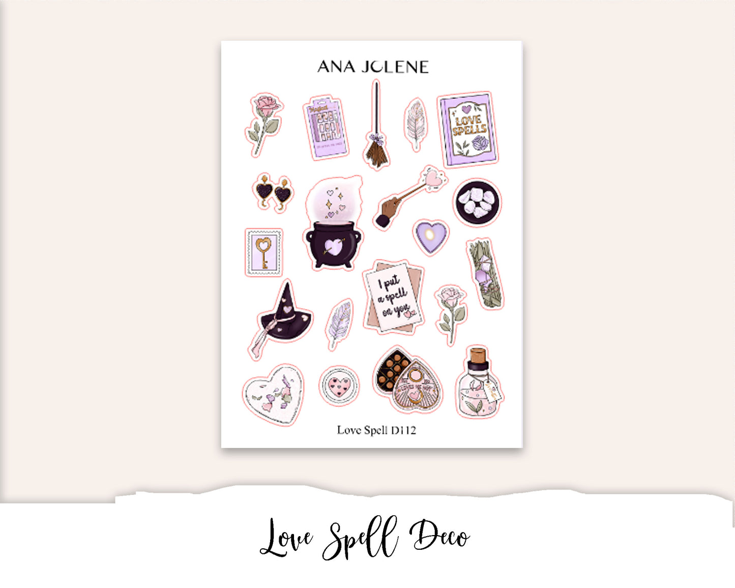 LOVE SPELL Planner Sticker Kit (Vertical Weekly)