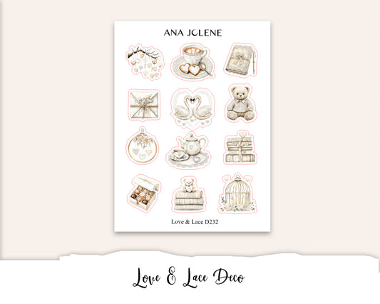 LOVE & LACE  Deco Stickers